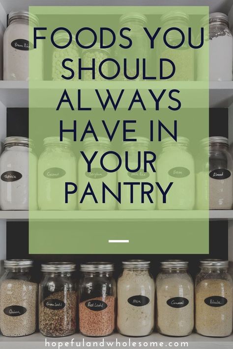 Everyone always want to know what the “magic” food is that they need to eat every day or always have on hand. While I can’t tell you a magic food or the ONE food you should always eat, I can tell you some foods you should always have in your pantry to keep around for quick and healthy meals or snacks! Quick And Healthy Meals, Magic Food, Pantry Staples, Food Pantry, Food Staples, I Can Tell, Meals For One, Healthy Meals, Healthy Foods