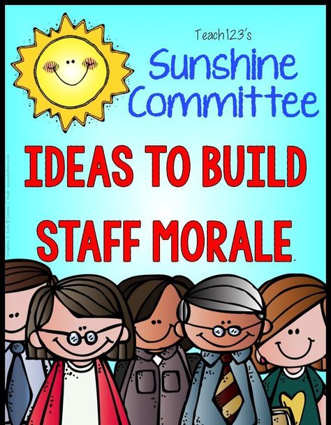 Morale Ideas, Admin Ideas, Sunshine Committee, Teacher Morale, Faculty Meetings, Teacher Motivation, Morale Boosters, Staff Morale, Teaching Elementary School