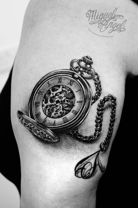 https://flic.kr/p/tMzBmn | Pocket-watch and letter A on chain tattoo | Miguel Angel Custom Tattoo Artist <a href="http://www.miguelangeltattoo.com" rel="nofollow">www.miguelangeltattoo.com</a> <a href="http://www.latinangel.co.uk/" rel="nofollow">www.latinangel.co.uk/</a> London United Kingdom 00 44 7501 845 139 (Mobile) Meaningful Tattoos For Girls, Letter B Tattoo, Angel Custom, Pocket Watch Tattoos, Chain Tattoo, Irish Tattoos, Elements Tattoo, Small Meaningful Tattoos, London Tattoo