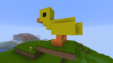 minecraft duck - Google Search Minecraft Duck House, Duck Minecraft, Big Duck, Duck House, Minecraft Survival, Minecraft Stuff, Minecraft Architecture, Minecraft Building, Minecraft Designs