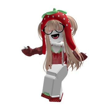 Roblox Codes Strawberry, Strawberrycakeblood User, Roblox Strawberry Outfit Codes, Roblox Strawberry Outfit, Strawberry Roblox Avatar, Chaeyoung With Strawberry, Strawberry Outfit, Free Avatars, Roblox Shirt