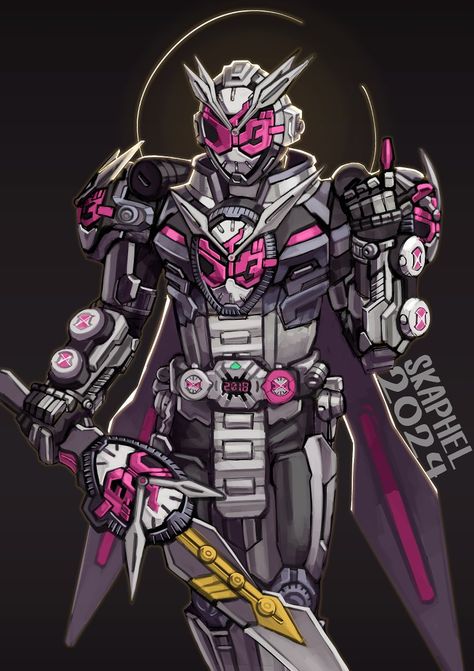 Kamen Rider Zi O, Kamen Rider Series, Black Dragon, Kamen Rider, Power Rangers, My Art, Pokemon, Illustrator, Cherry