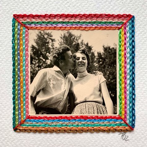 Embroidered Photography, Embroidered Photo Art, Stitching On Paper, Collage Foto, Embroidered Photo, Embroidery Hoop Crafts, X Stitch, Fabric Postcards, Contemporary Textiles