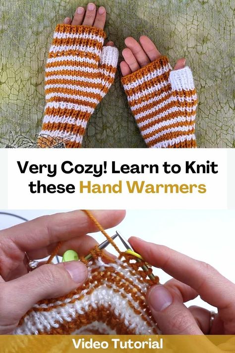 Knitted Hand Warmers, Hand Jive, Learn To Knit, Stylish Scarves, Learn How To Knit, How To Knit, Wrist Warmers, Jive, Circular Knitting