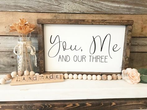 How To Make Stencils, Family Of Three, Family Sign, Kids Signs, Cozy Room Decor, Wood Frame Sign, Painted Letters, Cricut Projects Vinyl, Room Signs