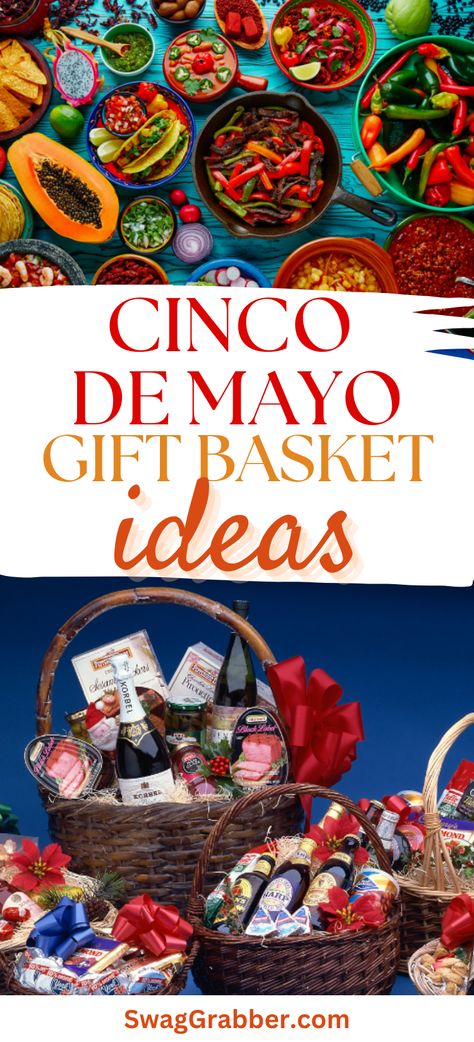 Make Cinco de Mayo Memorable with These Creative Gift Basket Ideas! Are you looking for the perfect gift to surprise some one on this year’s Cinco De Mayo? Cinco De Mayo gift baskets are a festive way to celebrate the Mexican holiday and May 5th is the day for fun and indulgence – with friends, family, and loved ones! Mexican Food Gift Basket Ideas, Taco Themed Gift Basket, Cinco De Mayo Basket Ideas, Cinco De Mayo Gift Basket Ideas, Salsa Gift Basket Ideas, Mexican Themed Gift Basket, Mexican Gift Basket Ideas, Mexican Gift Basket, Creative Gift Basket Ideas