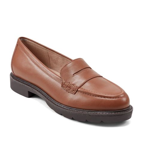 Step into style in our . This classic loafer features a leather upper, penny loafer detailing, and a comfortable rubber sole. #womensloafers #pennyloafers Comfortable Loafers Women, Penny Loafers For Women, Loafer Outfits, Comfy Travel Outfit, Comfy Travel, Loafers Outfit, Timeless Shoes, Comfortable Loafers, Smart Casual Wear