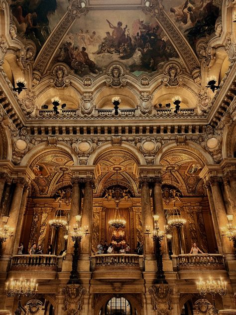 Opera Garnier///Paris, France ✖️🇫🇷✖️ The Paris Opera House, Fantasy Moodboard, Opera Garnier Paris, Pleasing Photos, Paris Opera House, Opera Garnier, Home Library Design, Random Images, Broadway Musical