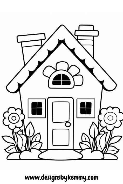 Vegetable Garden Coloring Pages, Simple Flower Garden, Big Coloring Pages, Coloring Pages Garden, Nature Coloring Pages, Coloring Pages Simple, Coloring Pages For Preschoolers, Printable Flower Coloring Pages, Cow Coloring Pages