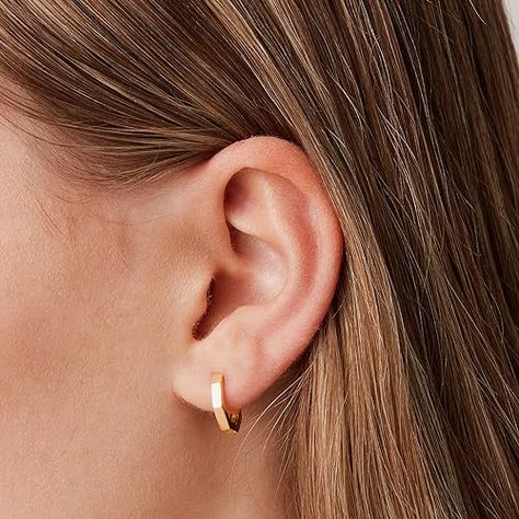 PAVOI 14K Gold Plated 925 Sterling Silver Post Ultra Thick Huggie Earring | Women's Mini Hoop Earrings | Gold Plated Small Hoops Huggie Earring, Mini Hoop Earrings, Chunky Jewelry, Beaded Anklets, Huggie Earrings, Small Earrings, Bracelet Collection, Fashion Jewelry Earrings, Geometric Earrings