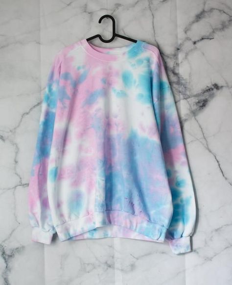 351b33587c5fdd93bd42ef7ac9995a28desc52755955ri Pink And Blue Tie Dye, Tie Dye Crewneck Sweatshirts, Cricut Inspiration, Tie Dye Fashion, How To Tie Dye, Tie Dye Techniques, Dye Ideas, Bleach Tie Dye, Tie Dye Diy