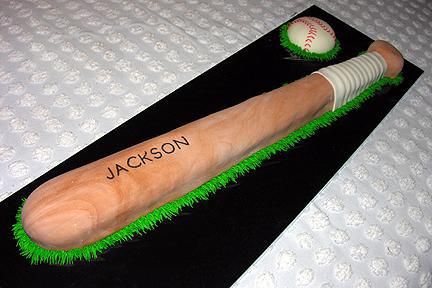 Baseball Bat Cake, Baseball Birthday Cakes, Bat Cake, Baseball Cake, Baseball Theme Party, Sport Cakes, Baseball Birthday Party, Baseball Bats, Baseball Birthday