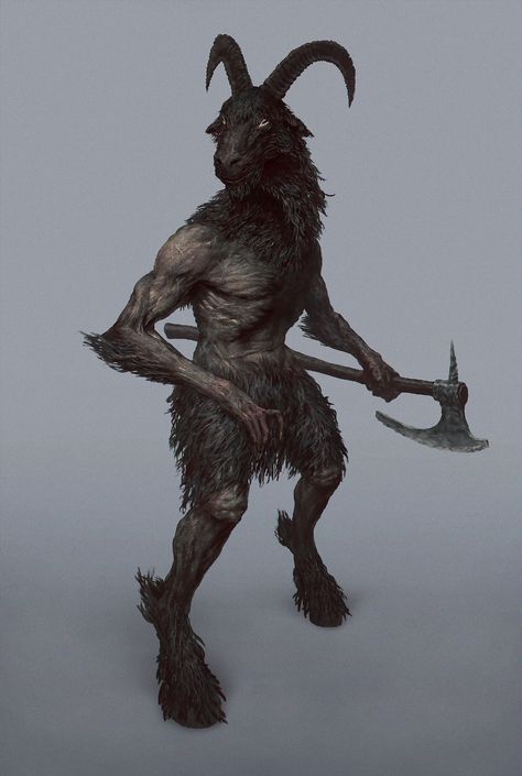 ArtStation - Goatman, Maksim Vorontsov Reference Ideas, Dark Creatures, Arte Dc Comics, Monster Concept Art, Fantasy Races, Fantasy Monster, Character Reference, Skyfall, Mythological Creatures