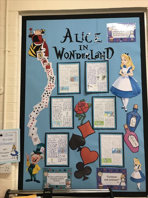 Alice In Wonderland Classroom Ideas, Alice In Wonderland Classroom, Alice In Wonderland Classroom Theme, Middle School Classroom Themes, Disney Cruise Door Decorations, Alice In Wonderland Poster, Disney Cruise Door, Teacher Aesthetic, Tema Disney