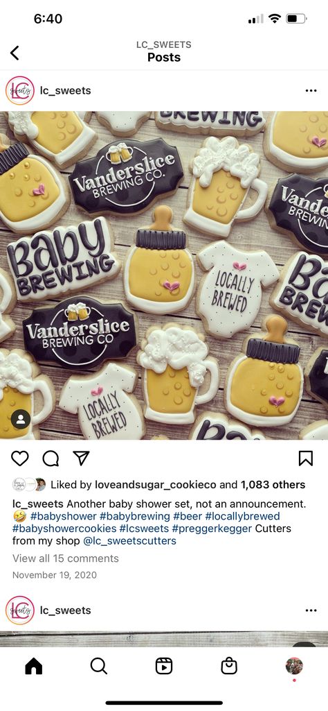 Beer Cookies, Sugar Cookie Designs, Beer Party, Baby Cookies, Cookies Decorated, Baby Shower Cookies, Icing Cookies, Cookie Designs, Royal Icing Cookies