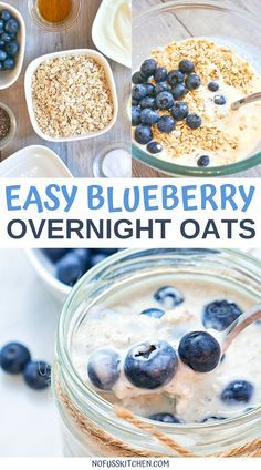 Blueberry Cheesecake Overnight Oats With Jello, Overnight Oats Greek Yogurt, Blueberry Cheesecake Overnight Oats, Cheesecake Oatmeal, Rolled Oats Recipe, Oats With Yogurt, Overnight Oats Recipe Easy, Healthy Overnight Oats, Overnight Oats In A Jar