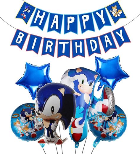 Sonic Birthday Party Decorations, Sonic Balloons, Sonic Birthday Party, Sonic Birthday Parties, Sonic Party, Harry Birthday, Birthday Party Packs, Sonic Birthday, Party Logo