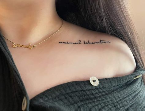 Animal Tribute Tattoos, Animal Liberation Tattoo, Animal Memorial Tattoo, Animal Remembrance Tattoo, Alf Animal Liberation, Vegan Tattoo, Animal Liberation, Chest Tattoo, Animal Tattoos