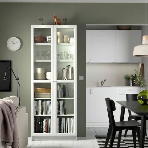 BILLY / OXBERG bookcase, white, 311/2x113/4x791/2" - IKEA Ikea Billy Oxberg, Billy Oxberg Bookcase, Oxberg Bookcase, Billy Oxberg, Ikea Italia, Billy Ikea, Bookcase White, Ikea Billy, Billy Bookcase