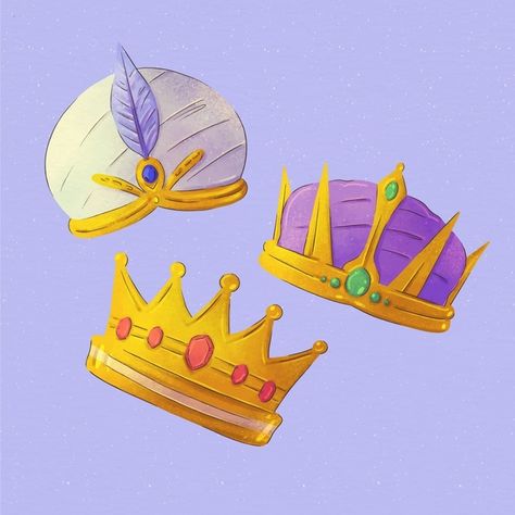 Ilustración de coronas de reyes magos ac... | Free Vector #Freepik #freevector #acuarela #evento #religion #ilustraciones Crown Illustration, Kings Day, Navidad Christmas, Greek Art, Princess Outfits, Christmas 2017, Chalkboard Art, Church Decor, Cute Crafts