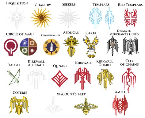 dragon age symbols and meanings - Google Search Merchant Guild, Solas Dragon Age, Dragon Age 3, Grey Warden, Dragon Age Games, Dragon Age Series, Symbol Tattoo, Dragon Age 2, Dragon Age Origins