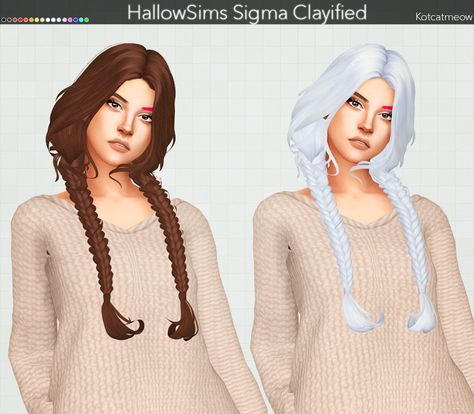 Kot Cat: HallowSims Sigma Hair Clayified  - Sims 4 Hairs - http://sims4hairs.com/kot-cat-hallowsims-sigma-hair-clayified/ Sims 4 Clayified Hair Cc, Ts4 Clayified Hair, Sims 4 Cc Maxis Match Hair Long Braid, Clayified Sims 4 Hair, Sims 4 Clayified Hair, Sims 4 Braided Hair, Sims 4 Cc Braided Hair, Sims 4 Cc Hair Braids, Sims 4 Patreon Cc