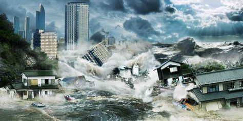 San Andreas Movie, Tsunami Image, Tsunami Waves, Tsunami Warning, Canary Islands, Color Of Life, Pacific Ocean, Natural Disasters, Full Movies