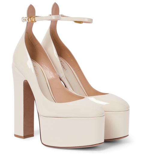 Louis Vuitton Fame Platform Pump, Valentino Platform Heels, Embroidery Sandals, Valentino Heels, Dr Shoes, Virtual Stylist, Valentino Shoes, White Pumps, Thick Heel