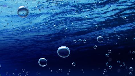 close-up, blue, water, drops Underwater Bubbles, 1366x768 Wallpaper, Bubbles Photography, Bubble Drawing, Ocean Drawing, Underwater Painting, Water Images, Bubble Painting, Under The Ocean