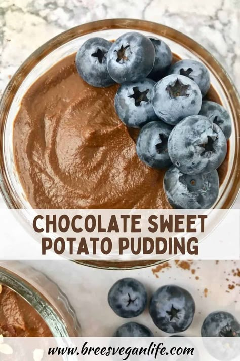 Sweet Potato Desserts, Sweet Potato Dessert Recipes, Vegan Chocolate Pudding, Sweet Potato Dessert, Sweet Potato Chocolate, Sweet Potato Pudding, Potato Pudding, Gluten Free Sweet Potato, Avocado Chocolate Pudding