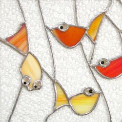 Fleeting Stillness Original Stained Glass - Goldfish! Goldfish Swimming, Old Journal, Art Glass Pumpkin, Diy Stained Glass Window, Glass Art Products, Symbol Of Wealth, Glass Art Pictures, Mosaic Animals, Painted Glass Art