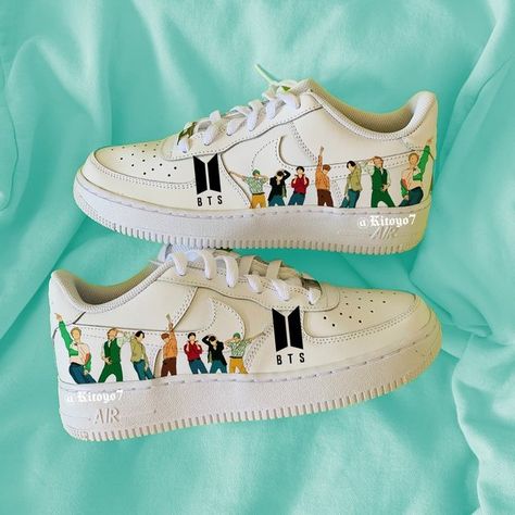 9aa42b31882ec039965f3c4923ce901bdesc52827859ri Army Shoes, Army Accessories, Painted Shoes Diy, Bts Clothing, Custom Shoes Diy, Personalized Shoes, Cute Nike Shoes, Bts Merch, Hype Shoes