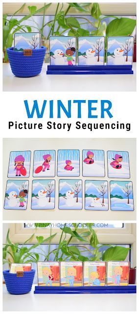 Winter Tell a Story and Picture Sequencing Picture Sequencing, Story Sequencing Pictures, Winter Printables, Montessori Language, Sequencing Pictures, Sequencing Worksheets, Winter Activities Preschool, Sequencing Cards, Story Sequencing