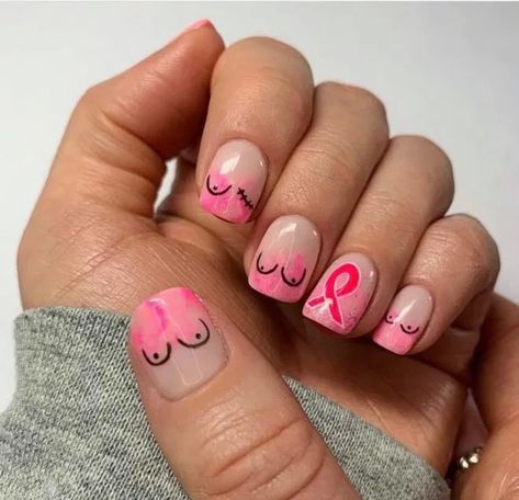 It Seems That Everyone Is Obsessed With Pink Nails This Season | Fashionisers© Pinktober Nails, Short Nail Art Designs, Magical Nails, Nail School, Short Nail Art, Ideas Uñas, Nails Arts, Nails 2022, Short Nails Art