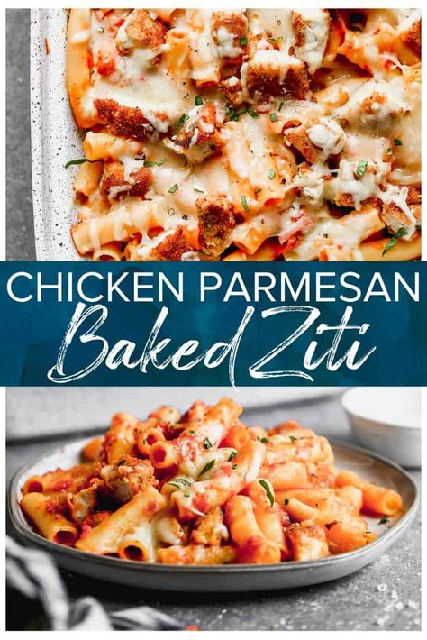 Cheap High Protein, Ziti With Chicken, Chicken Ziti, Yummy Videos, Baked Ziti With Chicken, Chicken Pasta Dishes, Comfort Pasta, Ziti Recipe, Ziti Recipes