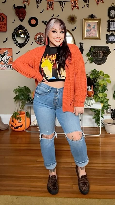 Plus Size Cozy Outfits, Edgy Christmas Outfit, Alternative Fall Outfits, Outfit Gorditas, Plus Size Alternative, Plus Size Grunge, Fall Grunge, Outfits Gorditas, Cozy Outfits