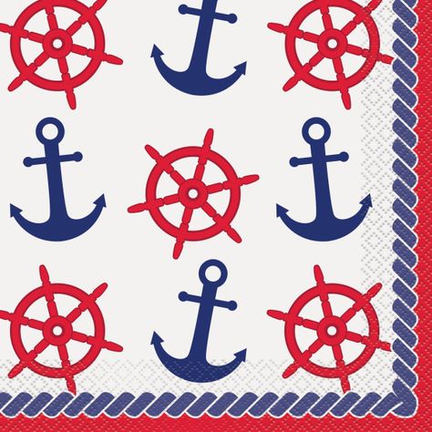 Nautical Paper Napkins | Nautical Party Supplies #nauticalparty #nauticalbirthdayparty #nauticalpartytheme #nauticalpartyideas #nauticalbirthdayideas #nauticalpartysupplies #nauticalthemedparty #nauticalbirthday Baby Lunch, Nautical Birthday Party, Nautical Themed Party, Nautical Birthday, Nautical Party, Nautical Baby, Baby Themes, Nautical Anchor, 16th Birthday Party