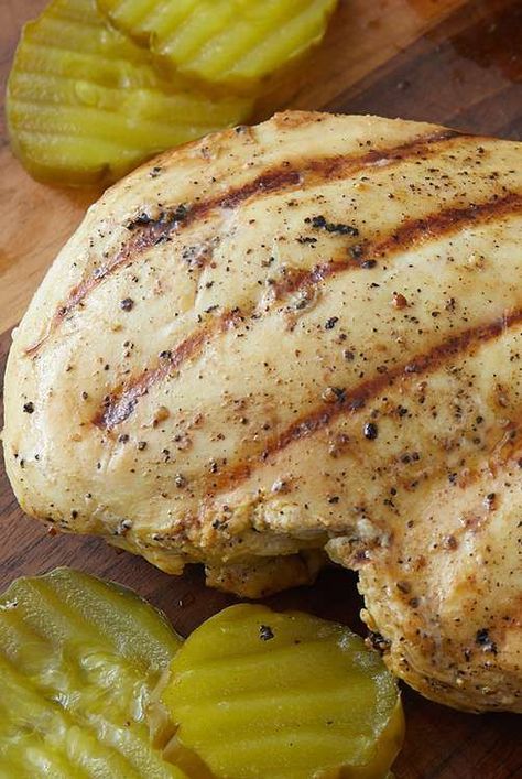 Aloha Chicken, Mustard Marinade, Chef John Recipes, Italian Chicken Crockpot, Brine Chicken, Pickle Juice, Grilled Chicken Recipes, Cooking For Two, Lemon Chicken