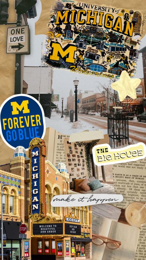 Jj Mccarthy, College Collage, Dorm Prints, Gameday Fits, Michigan Go Blue, College Vision Board, Michigan State Football, Easy Landscape, Easy Landscape Paintings