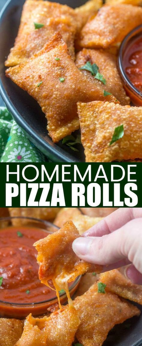 Homemade Pizza Rolls, Pizza Roll Recipe, Resep Pizza, Pizza Fatta In Casa, Crock Pot Recipes, Pizza Rolls, Homemade Snacks, Dinner Recipes Crockpot, Idee Pasto Sano