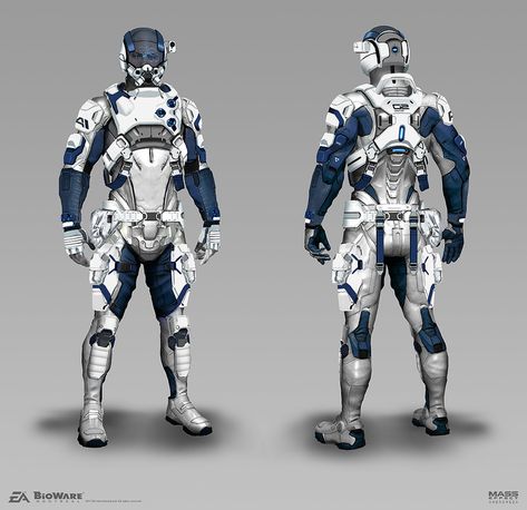 Brian Sum, Full Body Armor, Space Armor, Mass Effect Andromeda, Armor Suit, Futuristic Armor, Mass Effect Art, Body Armour, Futuristic Armour