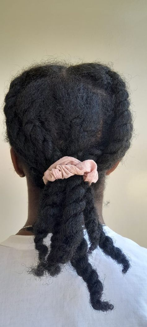 Protective Styles For Natural Hair With Weave, Protective Styles No Added Hair, Protective Styles 4c Hair, Big Twists Natural Hair, Protective Hairstyles For Natural Hair 4c, Plaits Natural Hair, Natural Hair Twists Protective, Slick Back Natural Hair, Twist Out 4c Hair