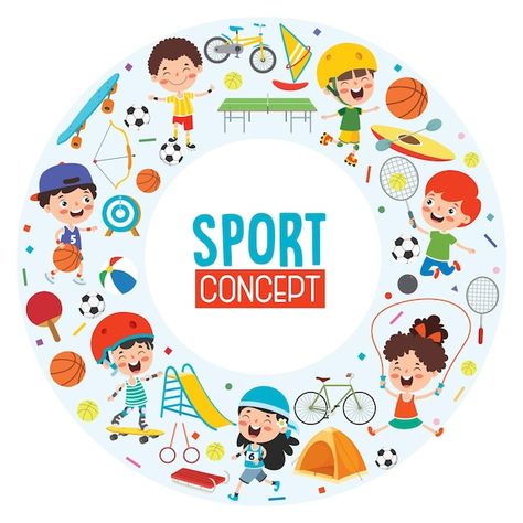 Sports Day Banner, Sports Day Decoration, National Sports Day, Funny Children, Doodle Characters, Happy Parents, Children Playing, Different Sports, Sports Day