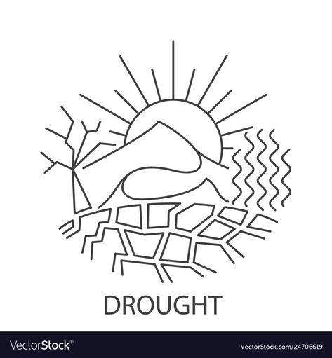 Drought Drawing, Drought Illustration, Homeschool Tools, Geography Project, Theme Board, Weather Crafts, Baby Moses, Projects Design, Natural Disaster