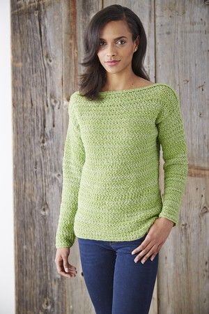 For the perfect light sweater for spring or summer, work up this wonderfully easy breezy Boat Neck Pullover Sweater. The boat neck makes this otherwise ordinary crochet sweater pattern into something simply glamorous to wear. Crochet Boat, Aran Sweaters, Crochet Pullover, Crochet Sweater Pattern Free, Easy Crochet Patterns Free, Crochet Woman, Boatneck Sweater, Sweater Crochet Pattern, Cardigan Pattern