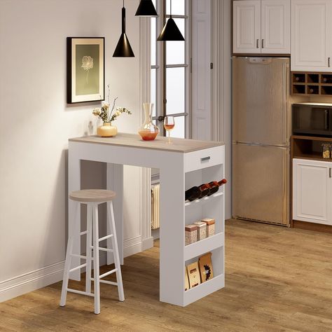 Mini Kitchen Table Small Spaces, Narrow Kitchen Table Small Spaces, Tea Room Ideas Small Spaces, Apartment Small Dining Area, Living Room Bar Table, Mini Bar Table, Kitchen Table Small Space, Small Breakfast Bar, Small Bar Table