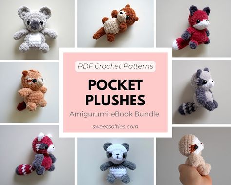 Pocket Otter · Amigurumi Crochet Pattern - Sweet Softies | Amigurumi and Crochet Otter Amigurumi, Crochet Wolf, Mini Amigurumi, Plush Collection, Crochet Animals Free Patterns, Crochet Design Pattern, Beginner Crochet Projects, Animal Patterns, Fun Crochet Projects