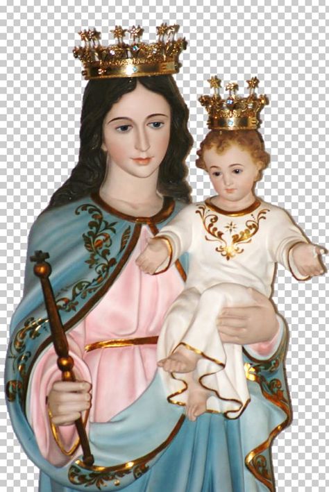 Mary Help Of Christians, Rosary Drawing, Blessed Mother Statue, Mother Mary Images, Holy Rosary, Christian Images, Holy Mary, Patron Saints, Color Help