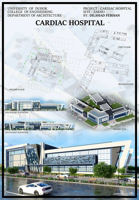 Hospital Project Architecture, Hospital Design Architecture Concept, Hospital Design Architecture Concept Projects, Hospital Architecture Concept, Modern Hospital Design, Hospital Architecture Design, Architecture Sheets, Architecture Facts, Hospital Plan