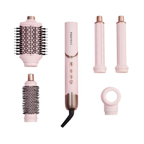 Meet the 7-in-1 Rose Gold Curling Wand, your new go-to for versatile curls. Featuring signature Rose Gold Titanium barrels, this wand ensures long-lasting, healthy-looking curls. Perfect for all hair types, it’s time to say goodbye to your old hot tools and hello to stunning, salon-quality curls. Bondi Boost Airburst Styler, Hair Blowout Tool, Heated Blowout Brush, Blowout Hair Tools, Foxybae Blowout Brush, Blowout Hair Tool, Bondi Boost Blowout Brush, Blowout Tools, Aesthetic Hair Products